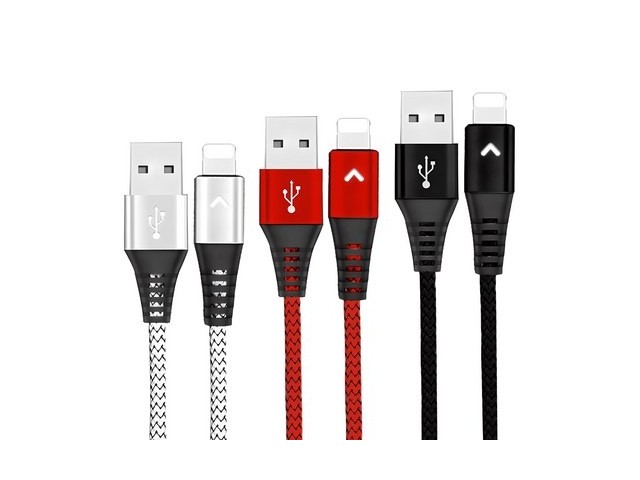 [아이폰 충전기 케이블 2m] 인기 폭발 베리어 LED 아이폰 고속충전 케이블 혼합색 1.8m 3개입