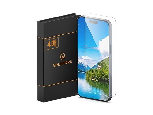 [아이폰15프로맥스 애플카드지갑] 착용하면 멋진 신지모루 신지글래스 2.5D 강화유리 휴대폰 액정보호필름 4p