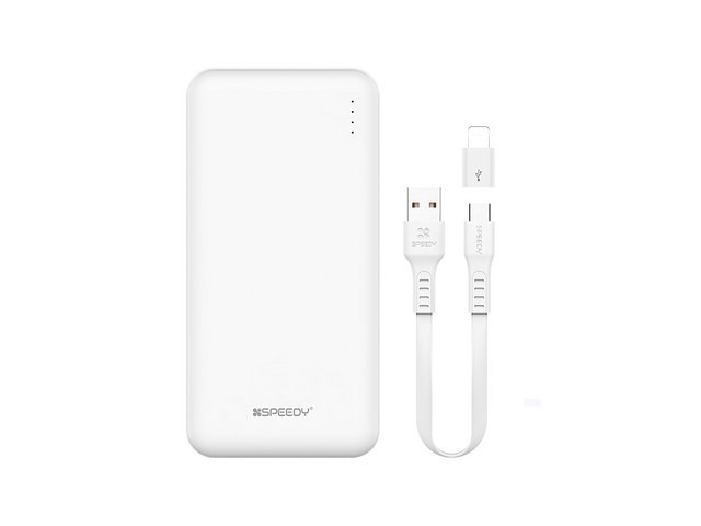 [아이폰8플러스 배터리 교체] 놓치지 마세요 SPEEDY 슬림 듀얼 보조배터리 10000mAh + C타입 케이블 + 8핀 젠더