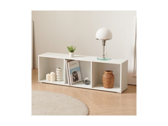 [1단책장] 저렴한 가격 나다운 3칸 낮은 가로책장 3칸1단책장 수납장 장식장